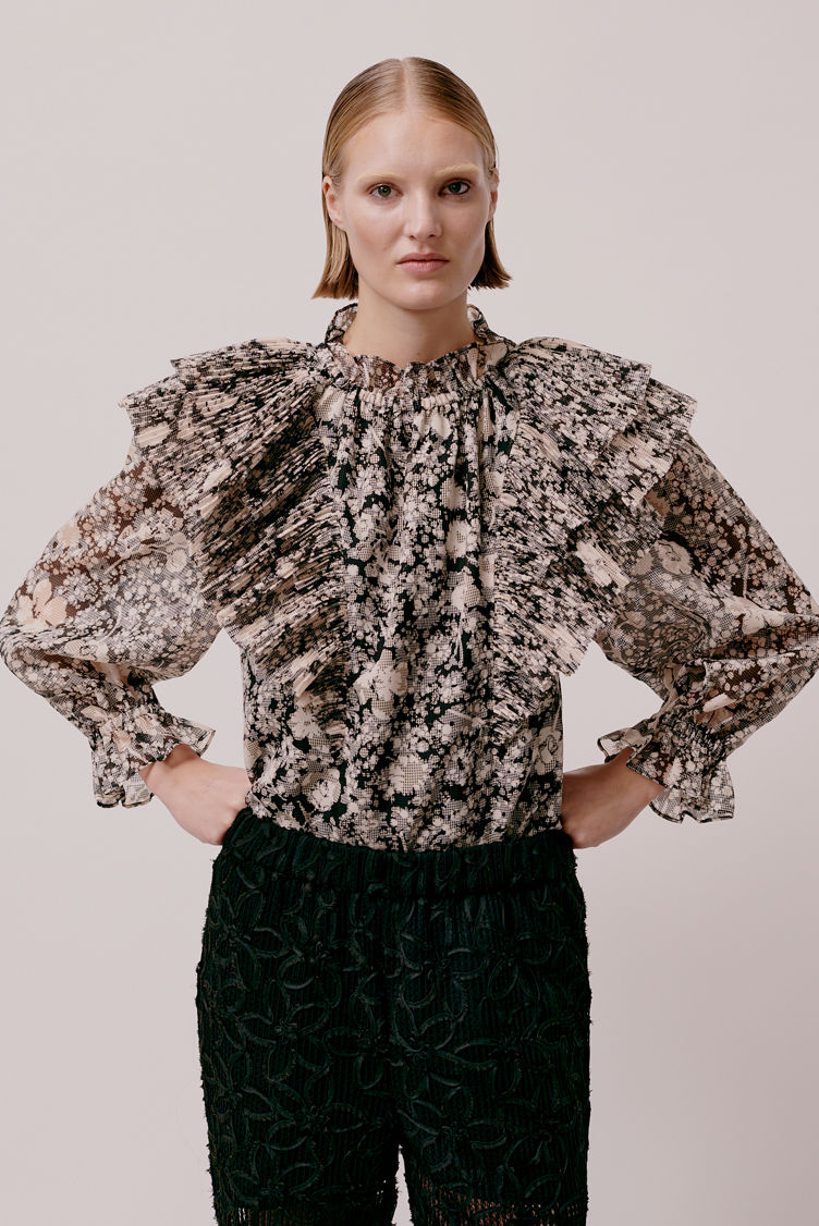 Hofmann CopenhagenJuliette Blouse - Black Print